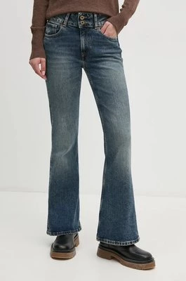 Pepe Jeans jeansy FLARE JEANS MW damskie high waist PL204877HW6