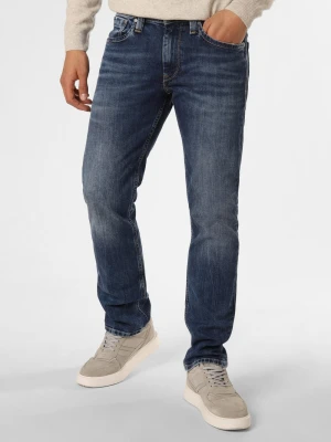 Pepe Jeans Jeansy Mężczyźni Regular Fit Bawełna niebieski jednolity,