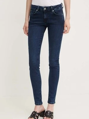 Pepe Jeans jeansy SKINNY JEANS LW damskie kolor granatowy PL204583CU2