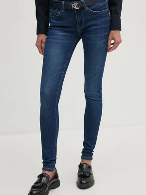 Pepe Jeans jeansy SKINNY JEANS LW damskie kolor granatowy PL204583DP6