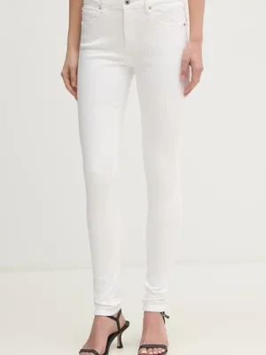 Pepe Jeans jeansy SKINNY JEANS MW REGENT damskie kolor biały PL204728TC7