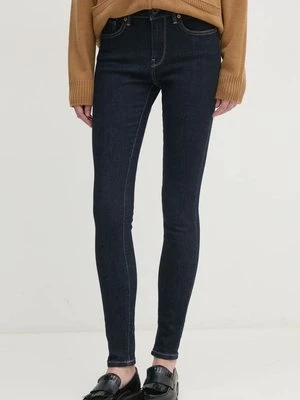 Pepe Jeans jeansy SKINNY JEANS MW REGENT damskie kolor granatowy PL204728BC1