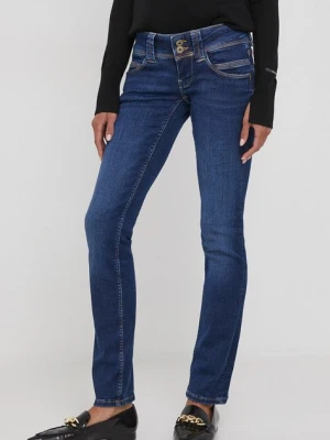 Pepe Jeans jeansy SLIM JEANS LW damskie kolor granatowy PL204586XW5