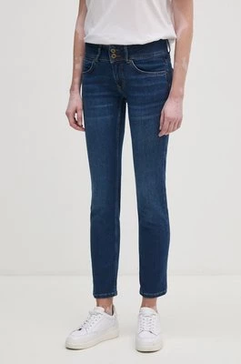 Pepe Jeans jeansy SLIM JEANS LW damskie kolor granatowy PL204729DP6