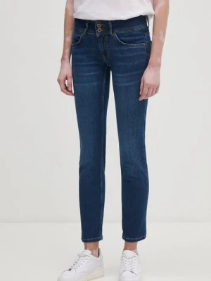 Pepe Jeans jeansy SLIM JEANS LW damskie kolor granatowy PL204729DP6