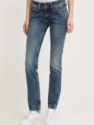 Pepe Jeans jeansy SLIM JEANS LW damskie kolor granatowy PL204729HW6