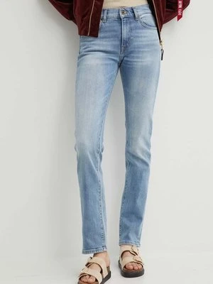 Pepe Jeans jeansy SLIM JEANS MW damskie kolor niebieski PL204589PG0