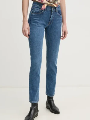 Pepe Jeans jeansy SLIM JEANS MW GRACE damskie kolor granatowy PL204589EE3