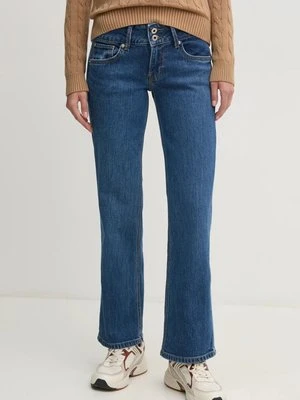 Pepe Jeans jeansy STRAIGHT JEANS LW VENUS damskie high waist PL204848EE3