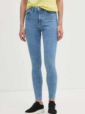 Pepe Jeans jeansy SUPER SKINNY JEANS HW damskie kolor niebieski PL204738PF9