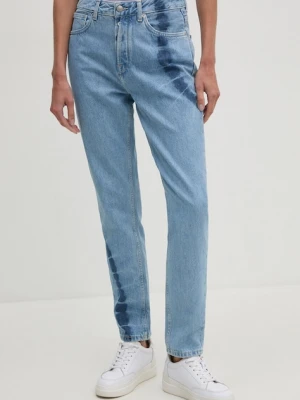 Pepe Jeans jeansy TAPERED JEANS HW TIE DYE niebieski