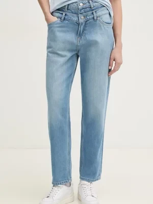 Pepe Jeans jeansy TAPERED JEANS UHW DOUBLE damskie high waist PL205000