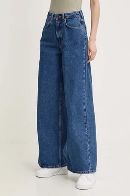 Pepe Jeans jeansy WIDE LEG JEANS UHW damskie kolor granatowy PL204740CT9