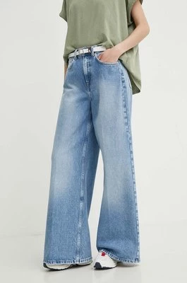 Pepe Jeans jeansy WIDE LEG JEANS UHW damskie kolor niebieski PL204740MP4