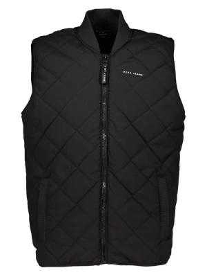 Pepe Jeans Kamizelka pikowana w kolorze czarnym rozmiar: XL