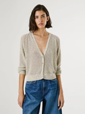 Pepe Jeans Kardigan "Claire" w kolorze szaro-lawendowo-żółtym rozmiar: XL