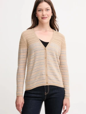 Pepe Jeans kardigan damski kolor brązowy lekki PL7000034