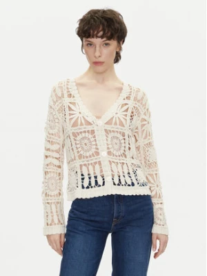 Pepe Jeans Kardigan Olympia PL702273 Beżowy Regular Fit