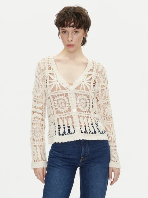 Pepe Jeans Kardigan Olympia PL702273 Beżowy Regular Fit