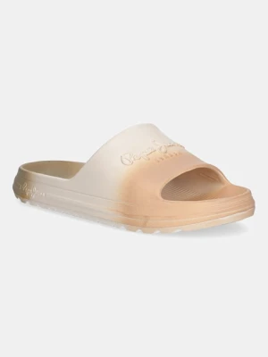 Pepe Jeans klapki BEACH SLIDECOL W damskie kolor beżowy PLS70166