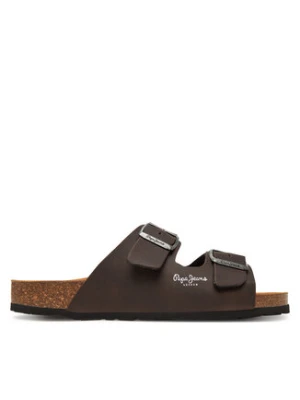 Pepe Jeans Klapki PMS90108 Brązowy