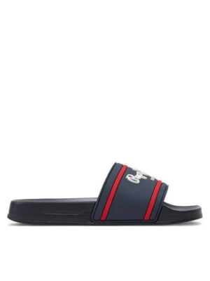 Pepe Jeans Klapki Slider Logo B PBS70054 Granatowy