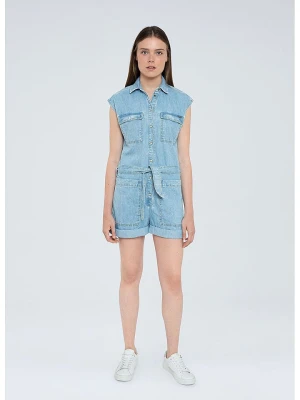 Pepe Jeans Kombinezon dżinsowy "Gemini" w kolorze błękitnym rozmiar: M