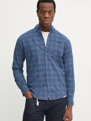 Zdjęcie produktu Pepe Jeans koszula bawełniana ALAN męska kolor granatowy regular z kołnierzykiem button-down PM308806