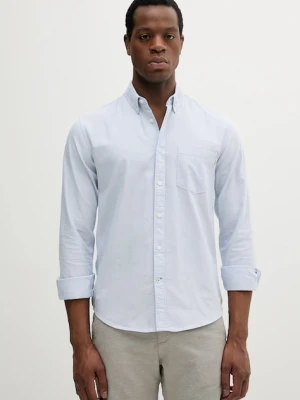 Pepe Jeans koszula bawełniana ANDREW męska kolor niebieski regular z kołnierzykiem button-down PM308843