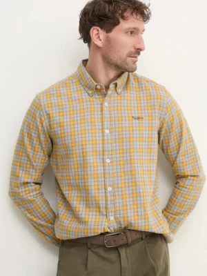 Pepe Jeans koszula bawełniana ARCHIE męska kolor żółty regular z kołnierzykiem button-down PM308812