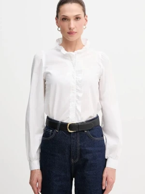 Pepe Jeans koszula bawełniana damska kolor biały regular PL3051246