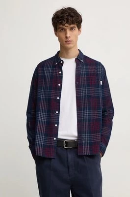 Pepe Jeans koszula bawełniana MARCUS męska kolor granatowy regular z kołnierzykiem button-down PM308726