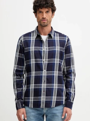 Pepe Jeans koszula bawełniana męska kolor granatowy regular PM3090824