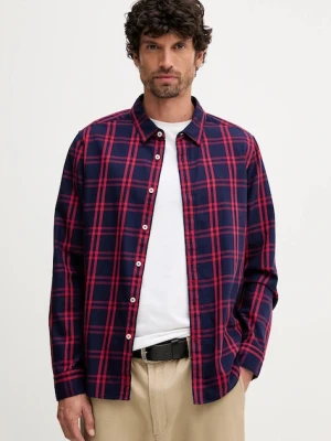 Pepe Jeans koszula bawełniana męska kolor granatowy regular z kołnierzykiem klasycznym PM3090839