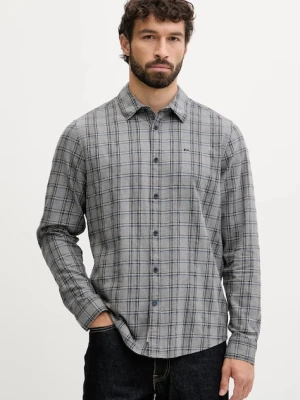Pepe Jeans koszula bawełniana męska kolor szary regular z kołnierzykiem klasycznym PM3090830