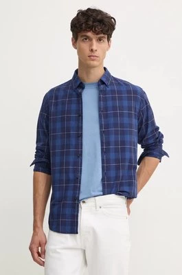 Pepe Jeans koszula bawełniana MITCHEL męska kolor granatowy regular z kołnierzykiem button-down PM308722