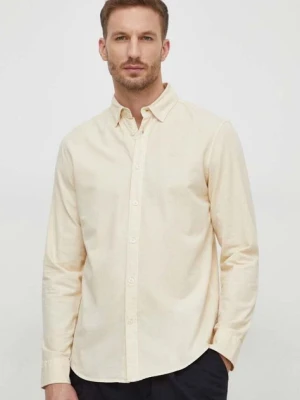 Pepe Jeans koszula bawełniana PHIL męska kolor beżowy regular z kołnierzykiem button-down PM308274