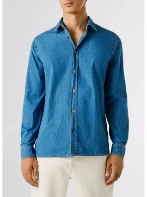 Pepe Jeans Koszula dżinsowa "Abel" w kolorze niebieskim rozmiar: M