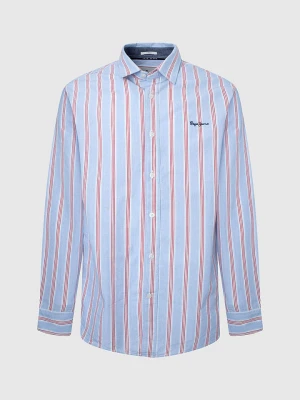 Pepe Jeans Koszula "Lister" - Regular fit - w kolorze błękitno-czerwonym rozmiar: M
