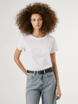 Pepe Jeans Koszulka "Aria" w kolorze białym rozmiar: M