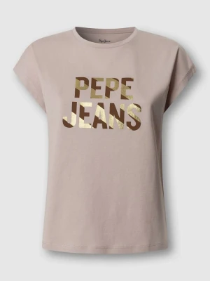 Pepe Jeans Koszulka "Catalina" w kolorze beżowym rozmiar: XS
