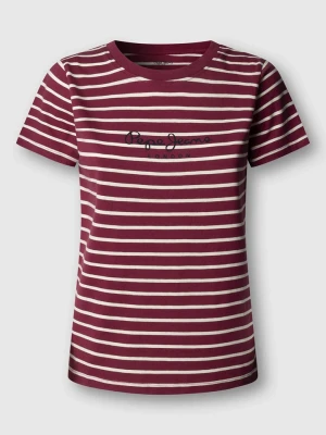 Pepe Jeans Koszulka "Mae" w kolorze fioletowo-białym rozmiar: M