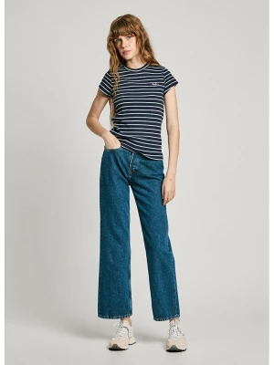 Pepe Jeans Koszulka "Meribel" w kolorze granatowo-białym rozmiar: M