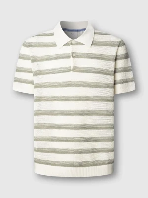 Pepe Jeans Koszulka polo "Florian" w kolorze kremowo-beżowym rozmiar: M