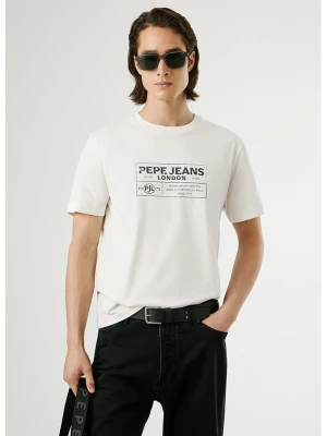 Pepe Jeans Koszulka "Tharky" w kolorze kremowym rozmiar: XL