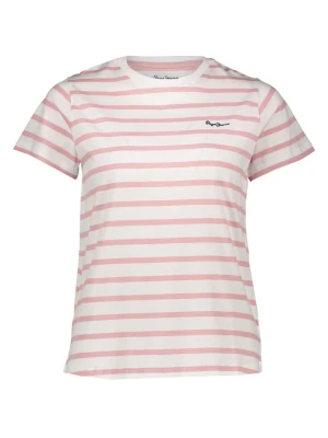 Pepe Jeans Koszulka w kolorze jasnoróżowo-białym rozmiar: XL