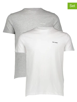 Pepe Jeans Koszulki (2 szt.) w kolorze szarym i białym rozmiar: S