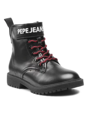 Pepe Jeans Kozaki Hatton Strap Combi PGS50167 Czarny