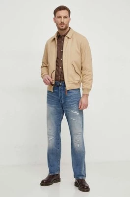 Pepe Jeans kurtka bawełniana kolor beżowy przejściowa