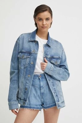 Pepe Jeans kurtka jeansowa BOYFRIEND JACKET damska kolor niebieski przejściowa oversize PL402390RH8